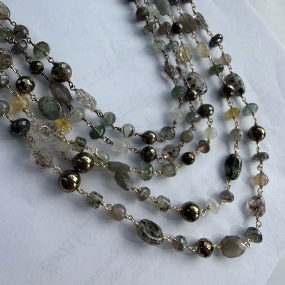 Jewelry - Elegant Multi-Semi Precious Gem Beaded Necklace